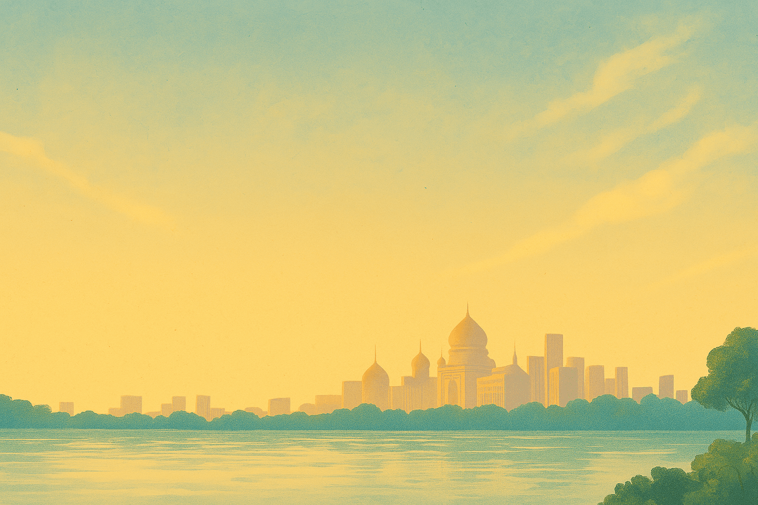 Sunset cityscape